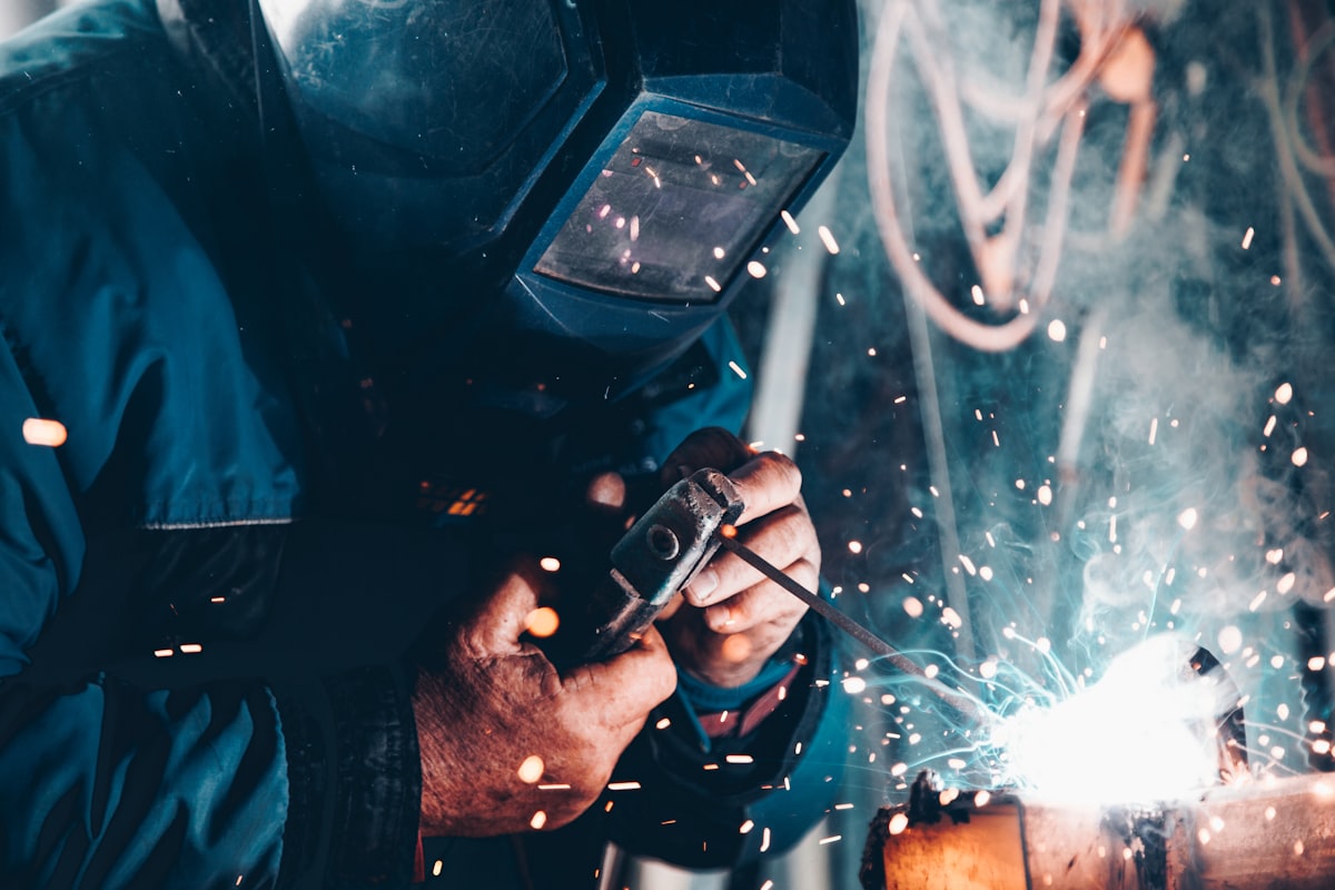 Technician installing equipment